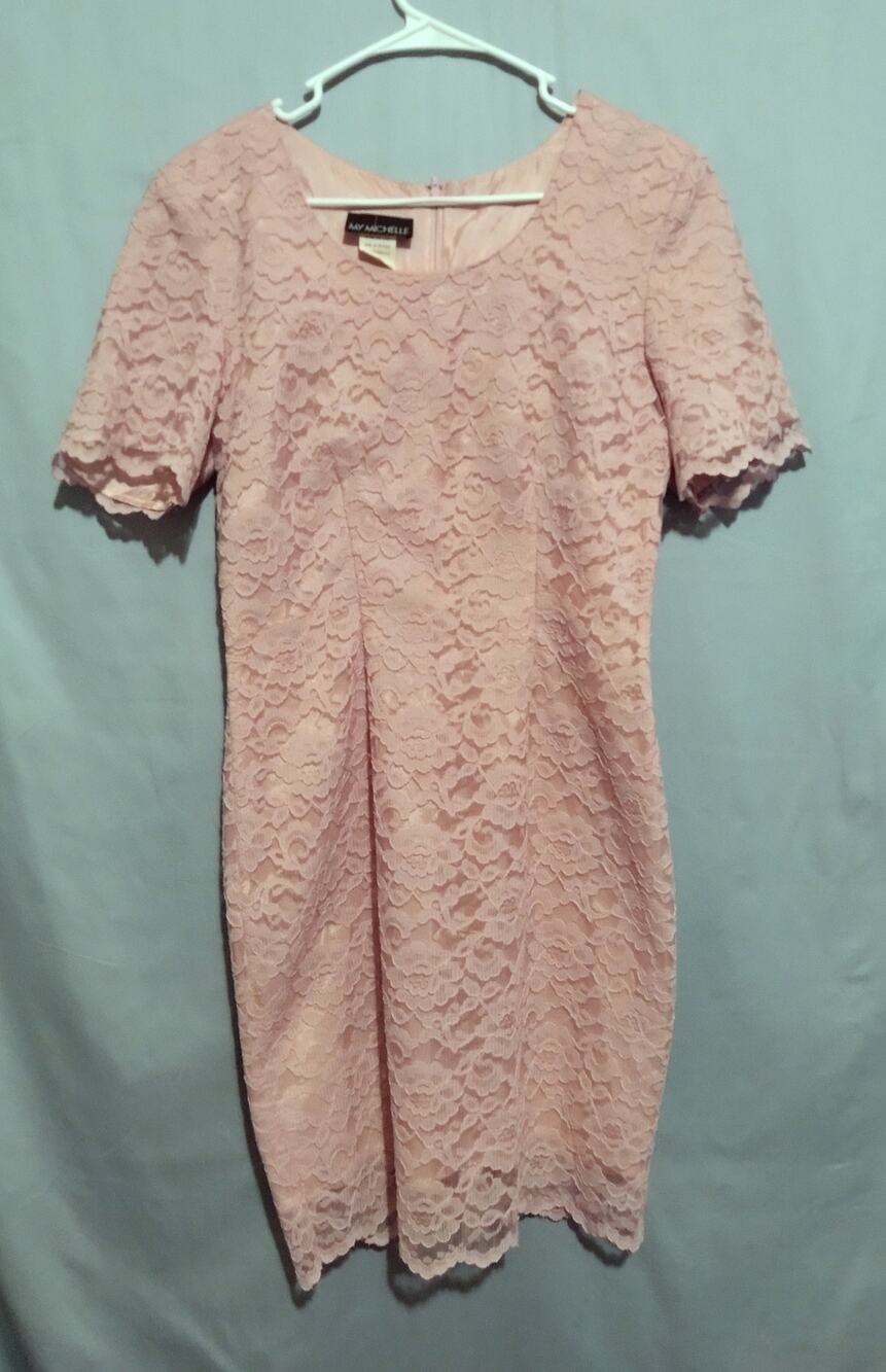 Vintage My Michelle Pink Lace Dress